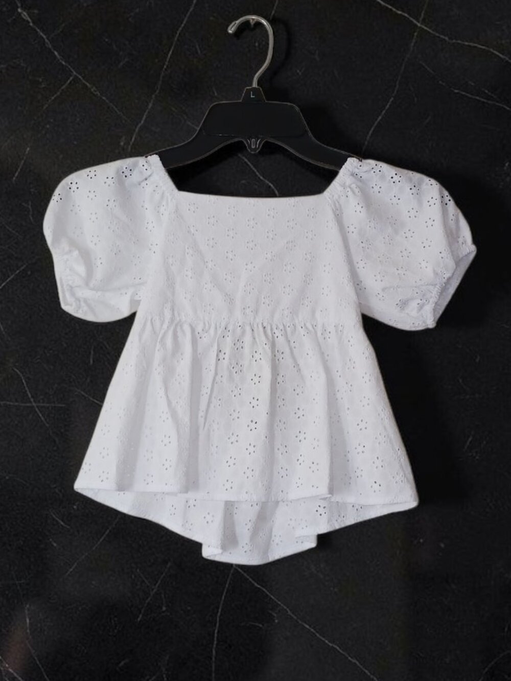 NWT Posh Peanut Eyelet Bubble Romper Dress Size 5T White Boutique Quality